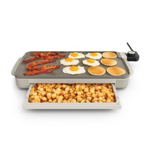 bella 10" x 18” Electric Griddle with Warming Tray